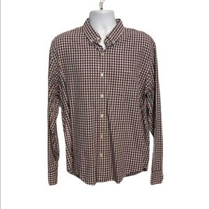 Jcrew red white and blue button down shirt woven cotton XL XLarge